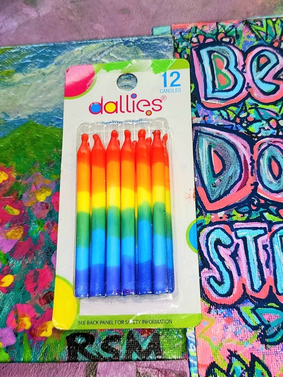 dallies Other - Rainbow Taper Candles - Pack of 12